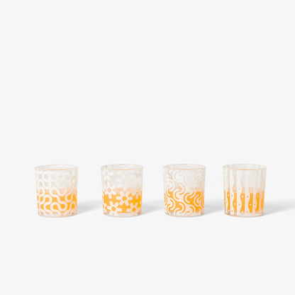 Dusen Dusen Pattern Glasses (White)