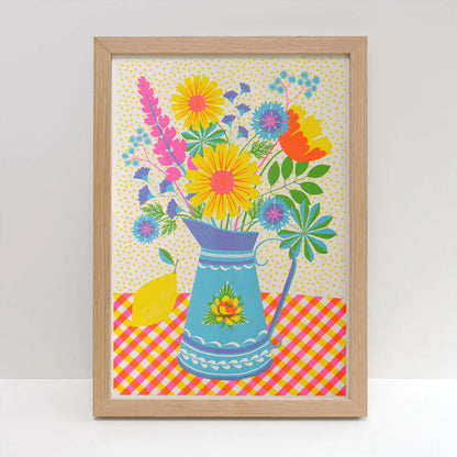 Summer Blooms - A3 Risograph Print