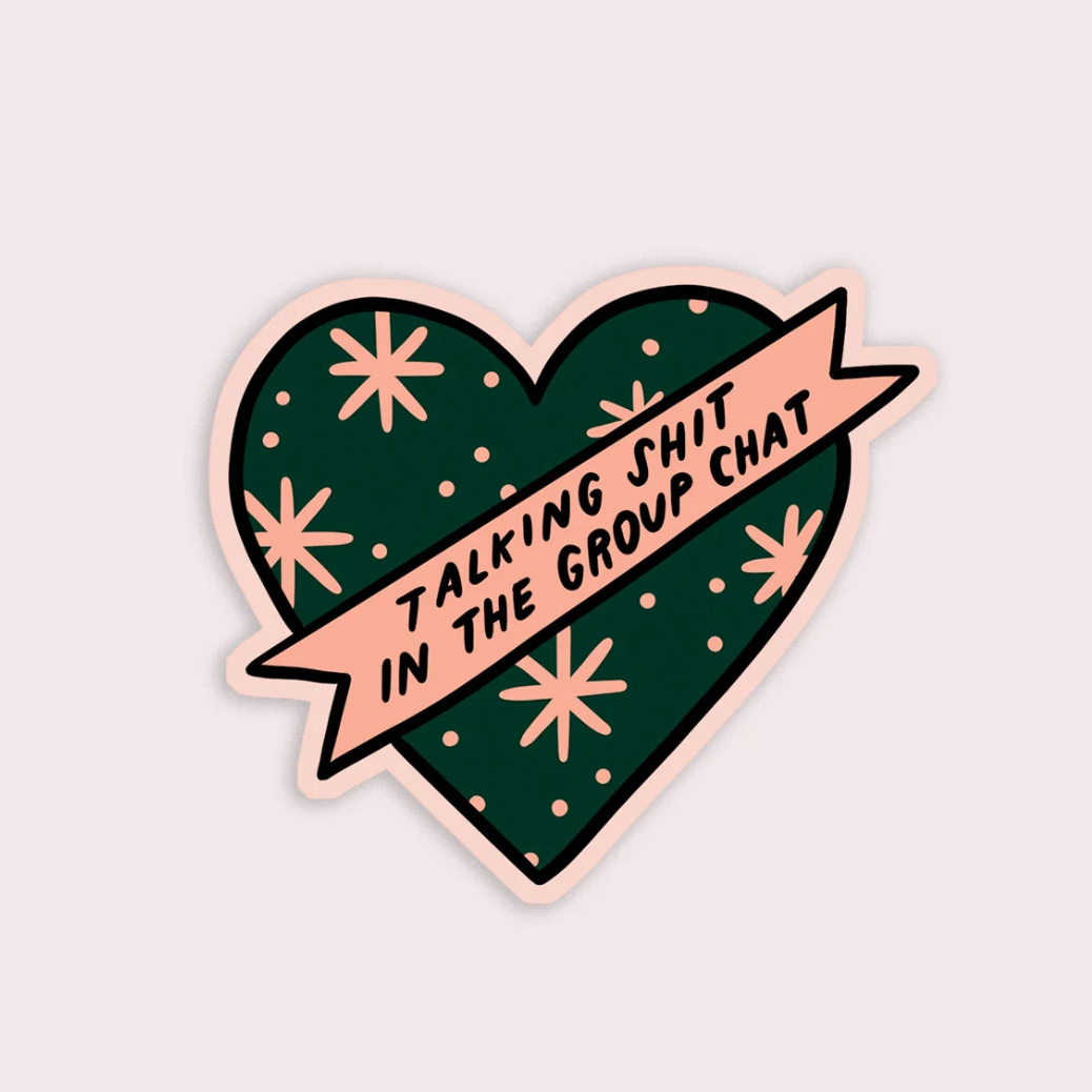 Group Chat Heart Vinyl Sticker