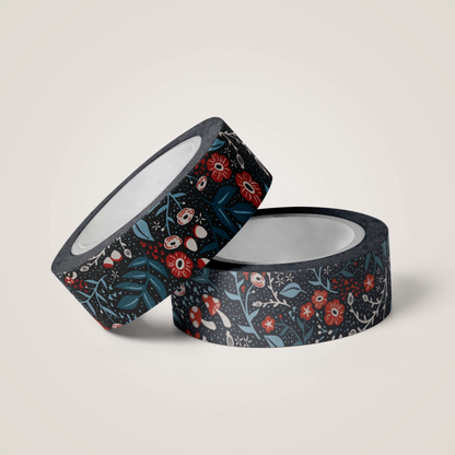 Wicked Wildflowers Cobalt Washi Tape