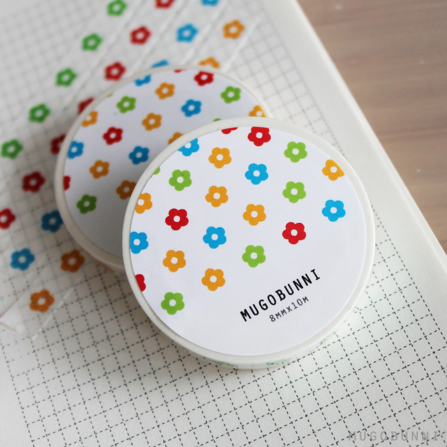 Mini Flower Washi Tape - Blue