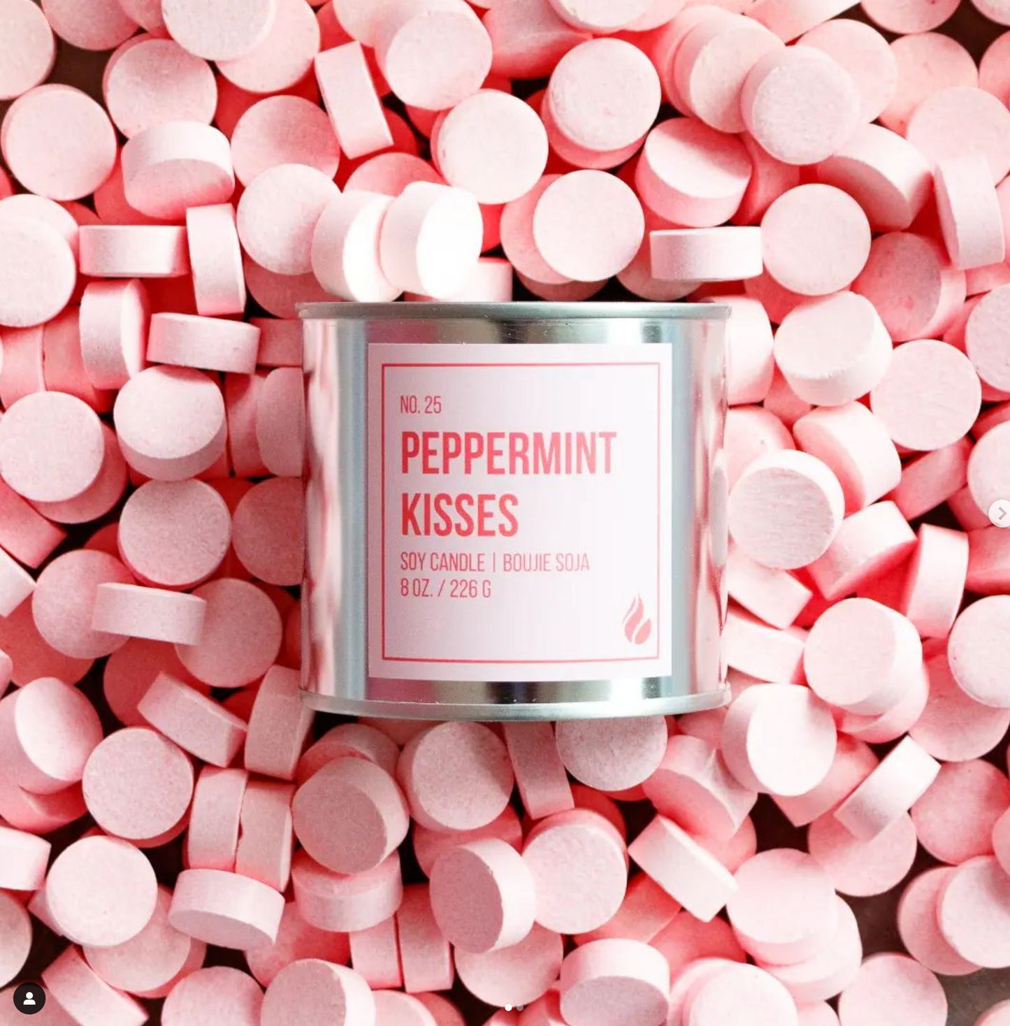 Peppermint Kisses Soy Candle