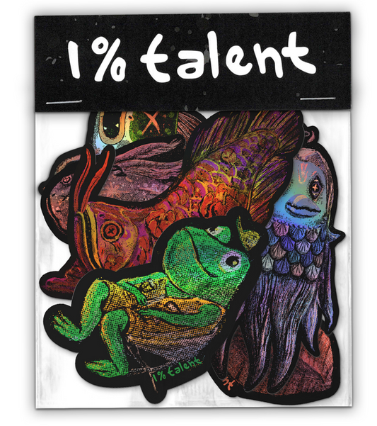 Frog and Pond Friends Holographic Stickers Pack