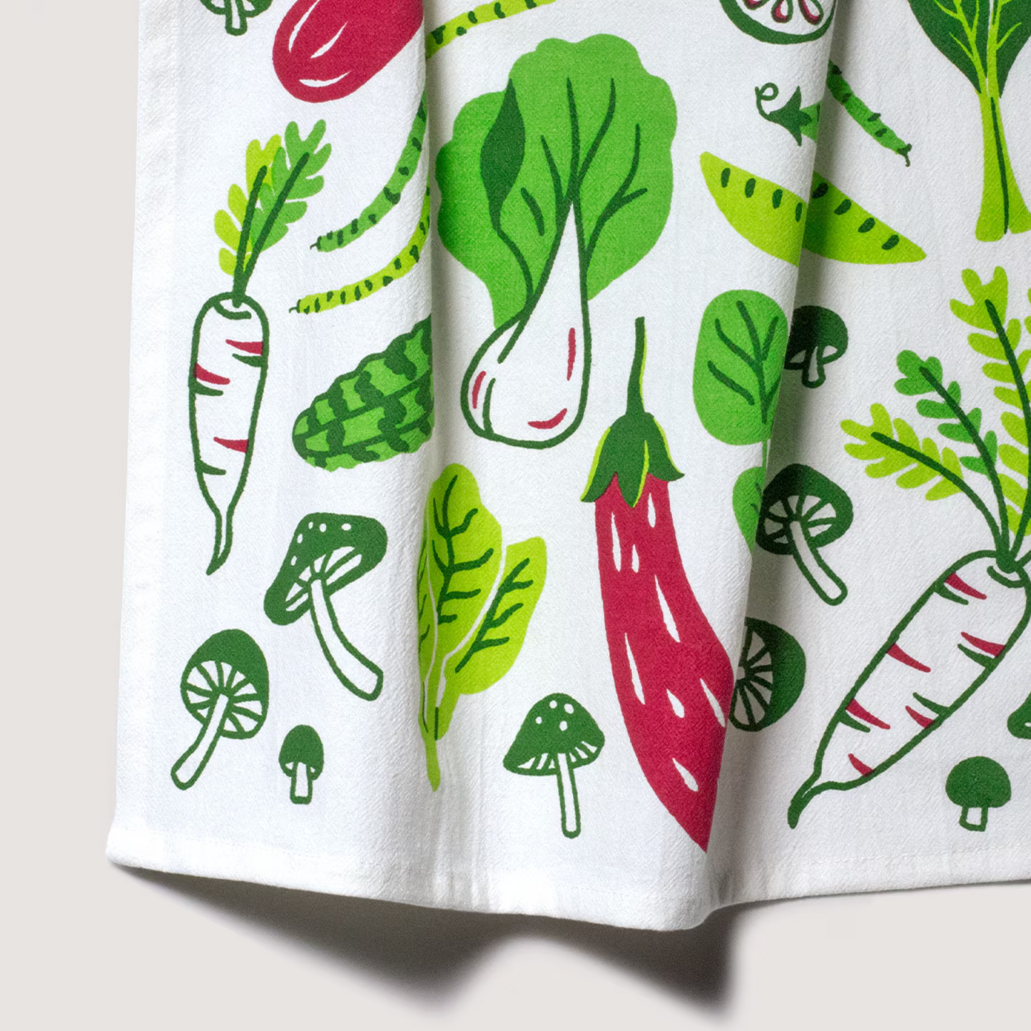 Asian Veggies Tea Towel