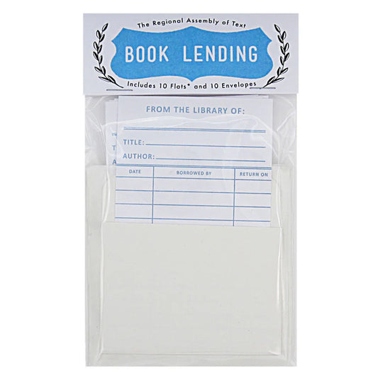 Book Lending Note Cards and Sleeves