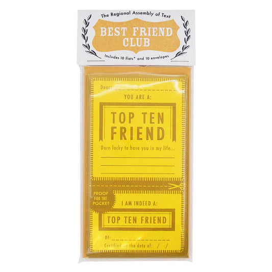 Top Ten Friend Note Cards and Envelopes