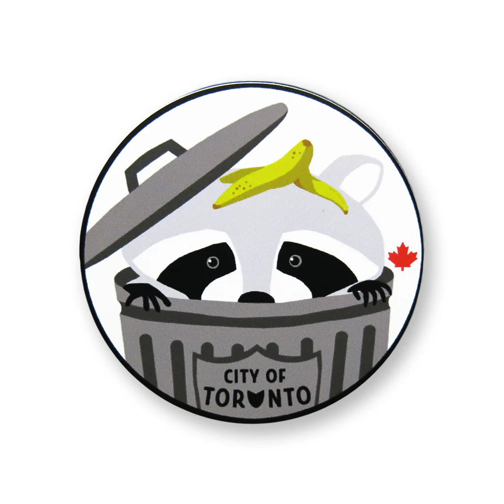 Toronto Racoon Vinyl Sticker (Round)