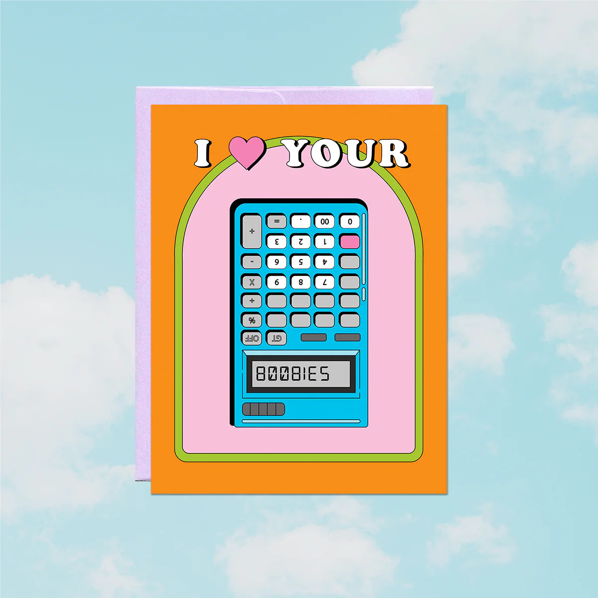 BOOBIES Calculator Love Greeting Card