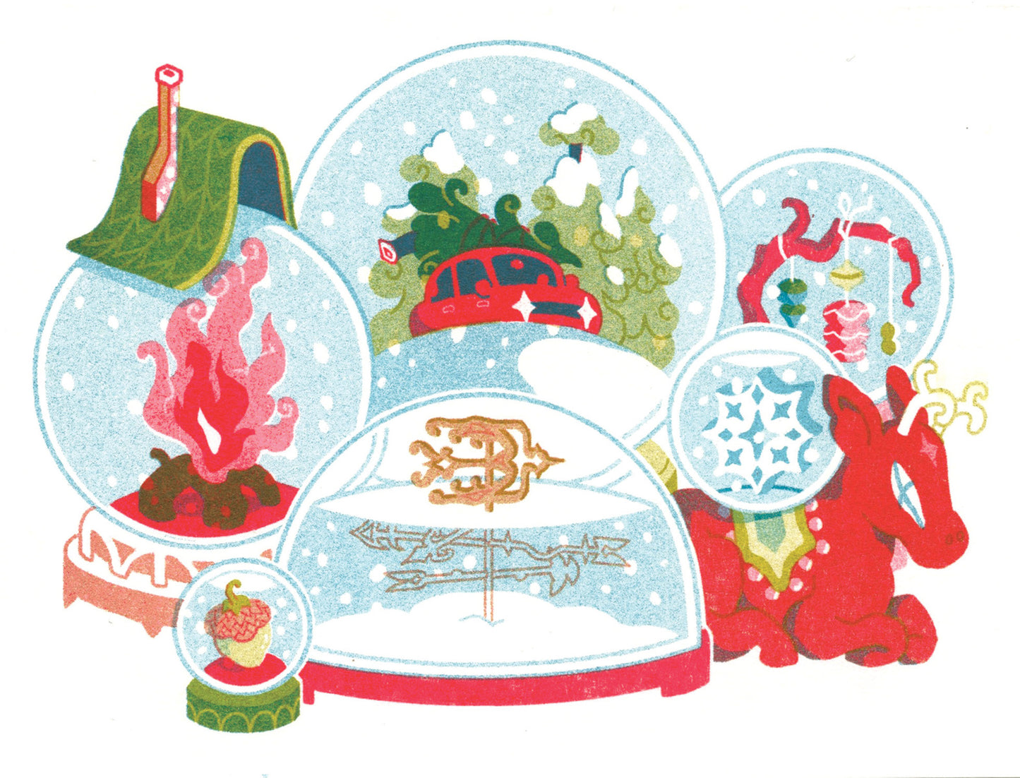 “Snowglobes” Holiday Card