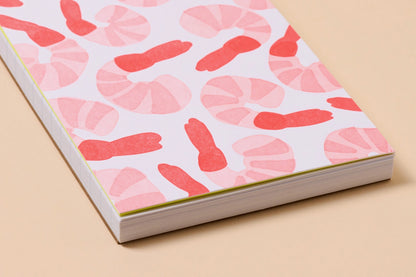 Shrimp Cocktail Letterpress Spiral Pocket Notebook