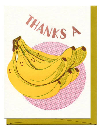 Fruit Banana Thanks Greeting Card