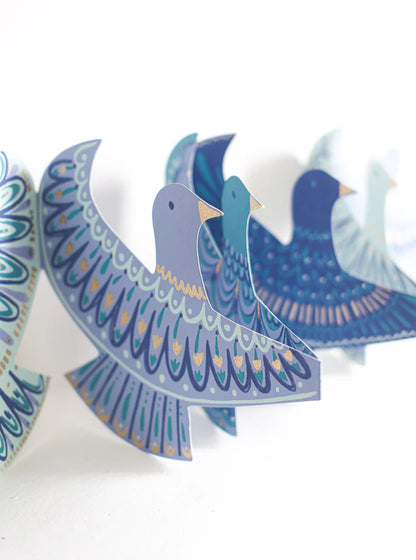 Peace Doves Concertina Garland