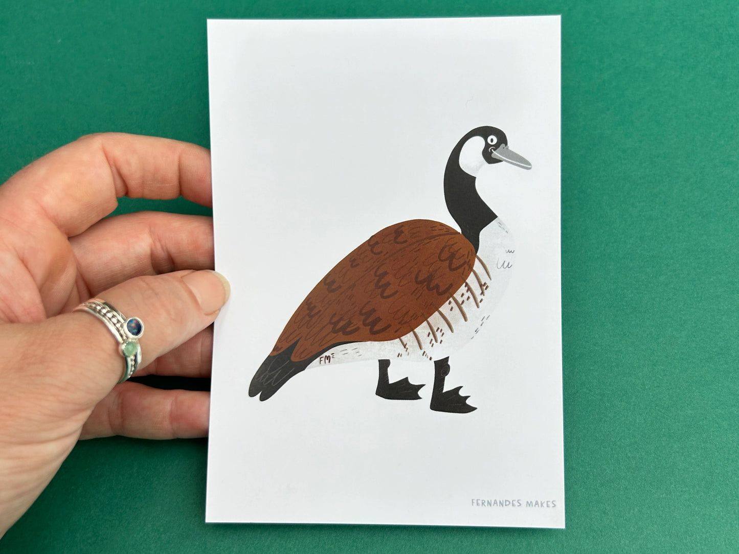 Happy Goose Illustration A6 Postcard