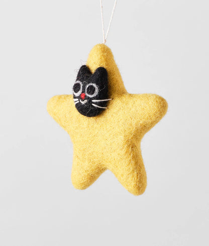 Stella, Cat Star - Felt Ornament