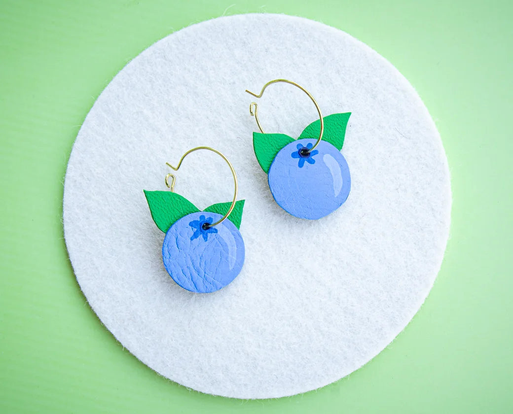 Blueberry Hoops Earrings