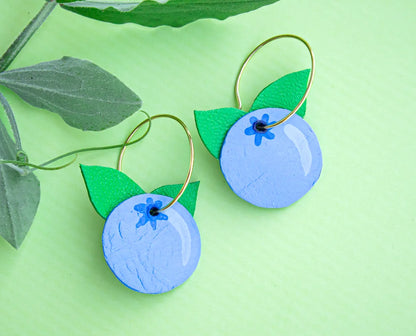 Blueberry Hoops Earrings