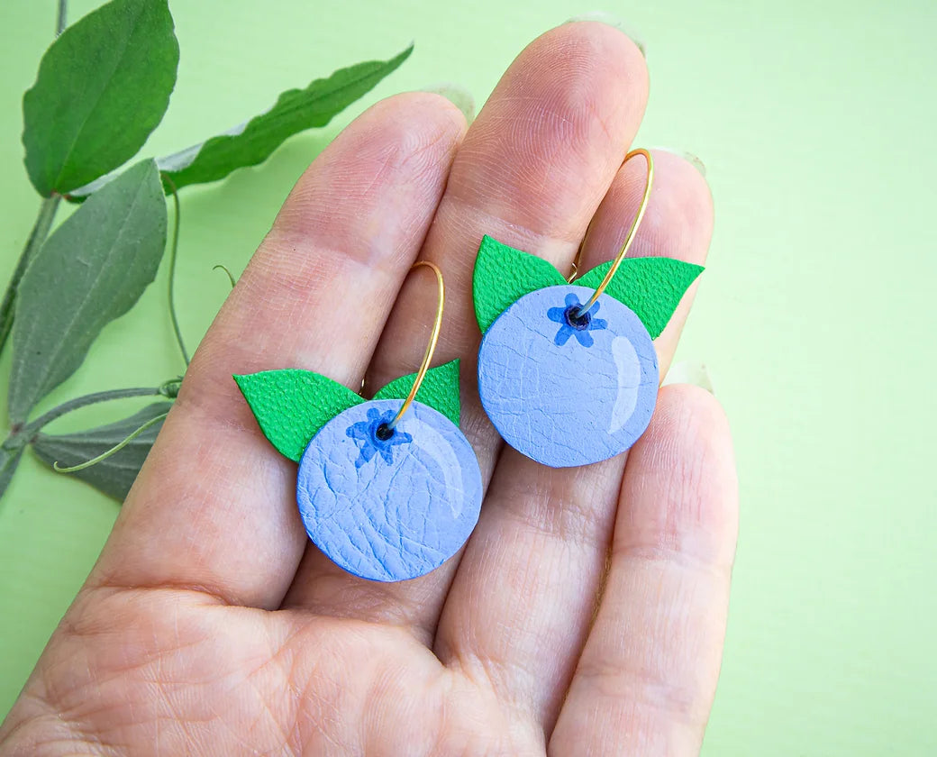 Blueberry Hoops Earrings