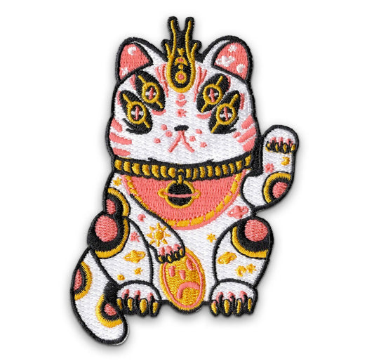 Lucky Space Cat Iron-On Patch