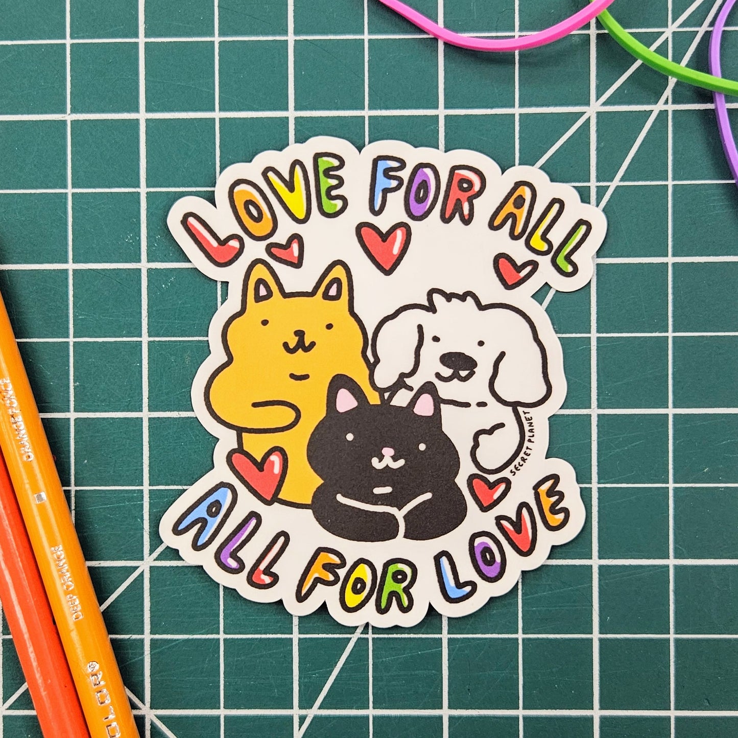 All for Love Pride Vinyl Sticker