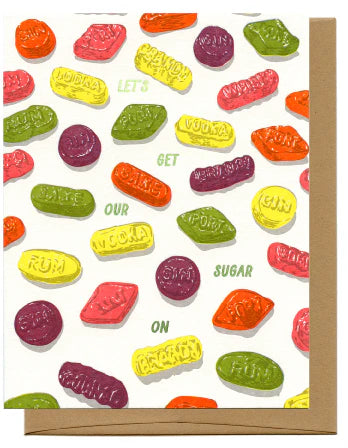 Gummy Sugar On Greeting Card