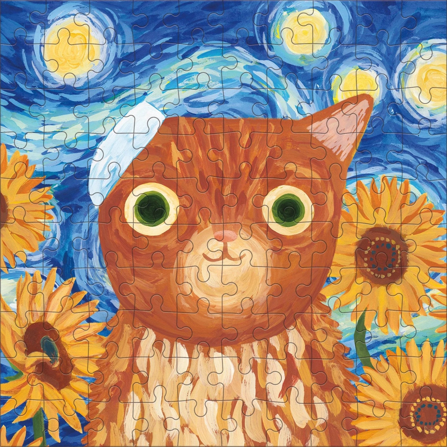 Vincat van Gogh Artsy Cats 100 Piece Puzzle Tin