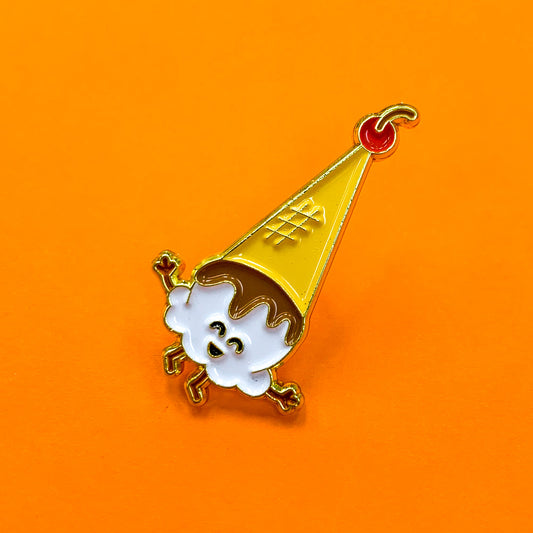 Ice Cream Cone Enamel Pin