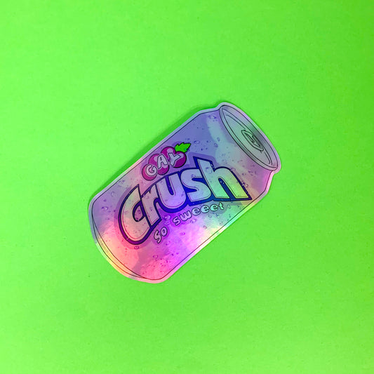 Gay Crush Can Holographic Sticker