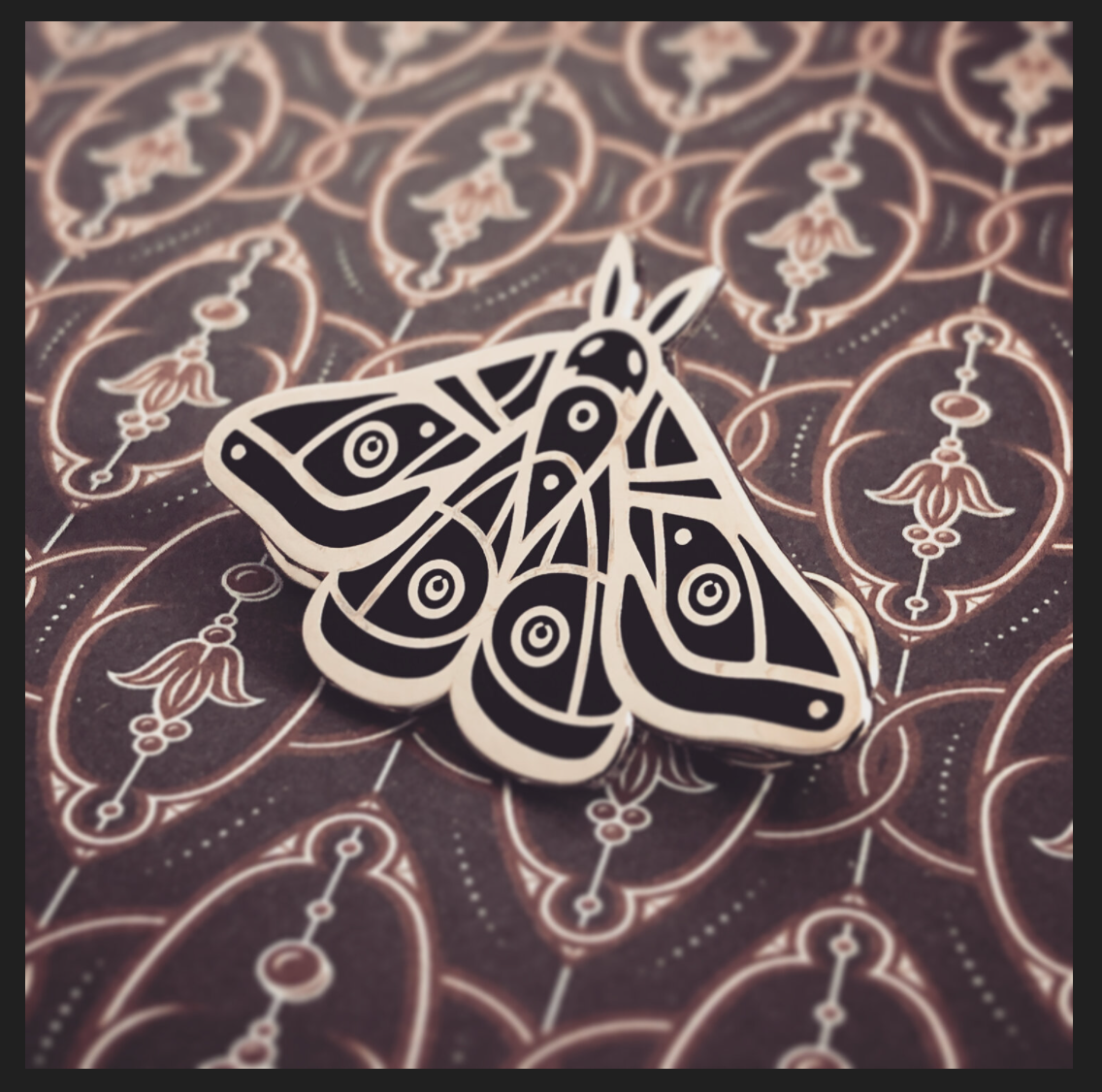 Moon Moth Enamel Pin