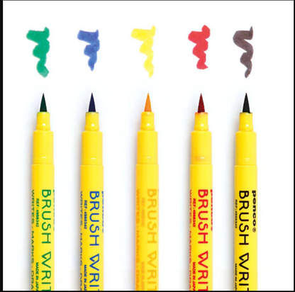 Brush Writer Pen (Set of 5)