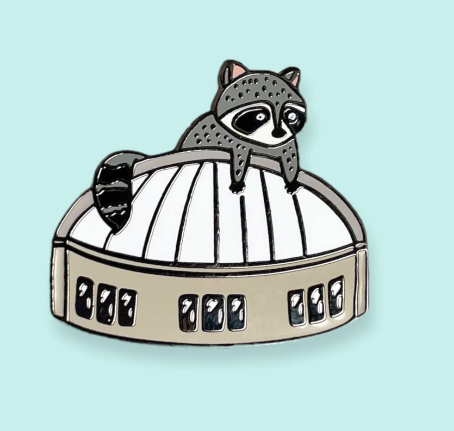 Toronto Dome Raccoon Enamel Pin